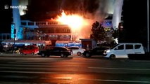 Major fire breaks out in sports centre in China