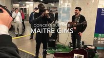 Maitre gims - concert gratuit au métro chatelet les halles