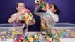 Bad Baby Bottle Bubble Gum Gumballs VS Extreme Sour Warheads Candy Shopkins Surprise Toys
