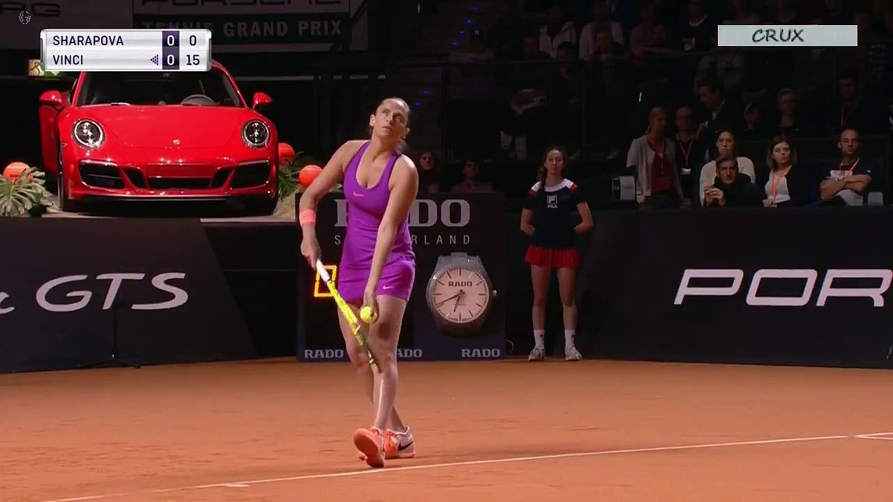 Stuttgart 2017 R1 Highlights Maria Sharapova vs Roberta Vinci