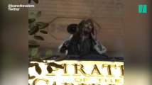 Déguisé en Jack Sparrow, Johnny Depp surprend les visiteurs de Disneyland