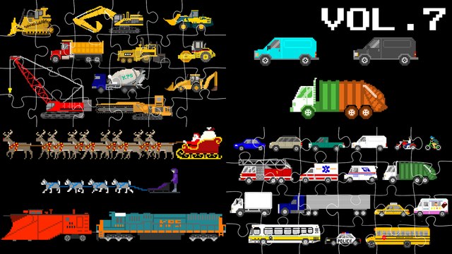 Vehicles Collection Volume 7 - Street Vehicles, Puzzles & Patterns - The Kids' Picture Show
