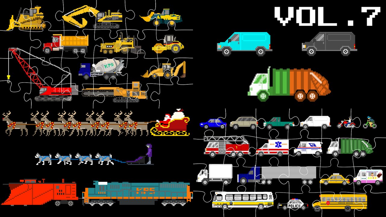 Vehicles Collection Volume 7 - Street Vehicles, Puzzles & Patterns - The Kids' Picture Show