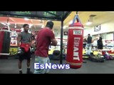 Boxing Star Thomas Hill Working Out Mayweather Boxing Club EsNews Boxing