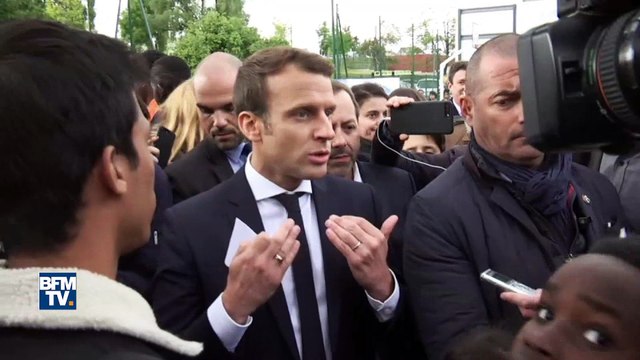 Mme Le Pen ne peut pas venir dans un quartier comme celui-ci , lance Macron à Sarcelles