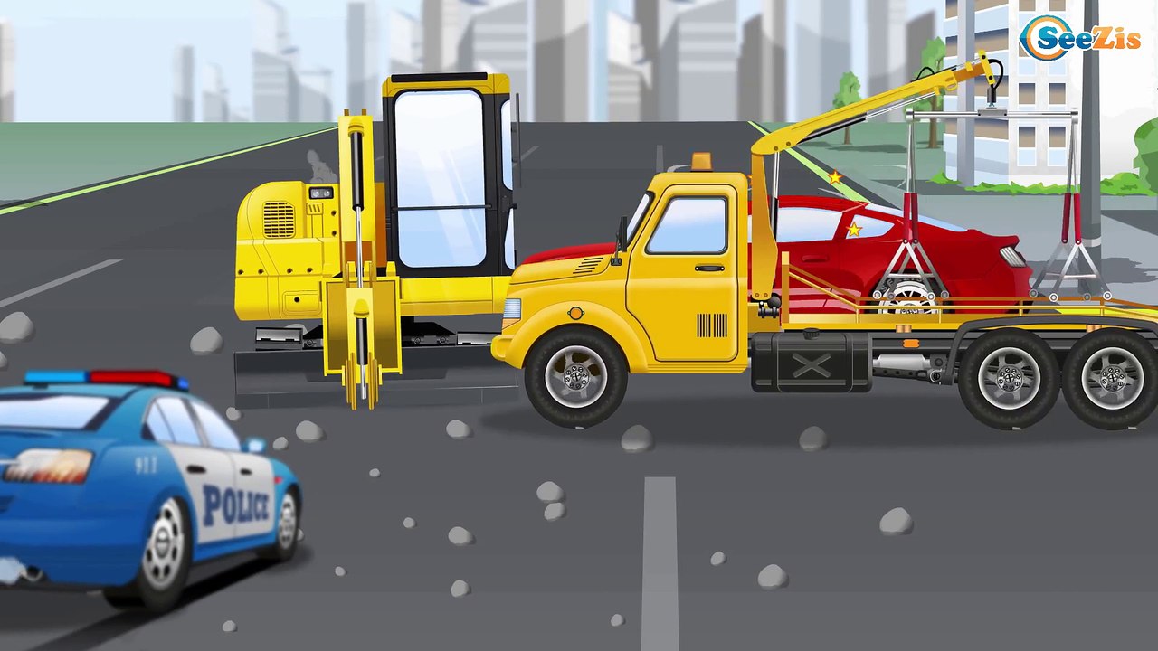 Traktory bajki dla dzieci po polsku mecz na budowa - Bajki o Samochodach