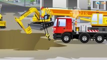 Kids Car Video & Tractor w Excavator Bulldozer and Truck Big Vehicles 2D Cars & Trucks Cartoon