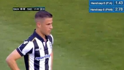 1-0 Dimitris Pelkas  Goal HD - PAOK - Panathinaikos 27.04.2017