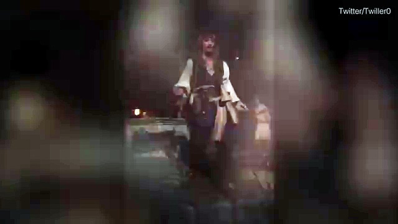 Johnny Depp surprises Disneyland goers appearing as Jack Sparrow