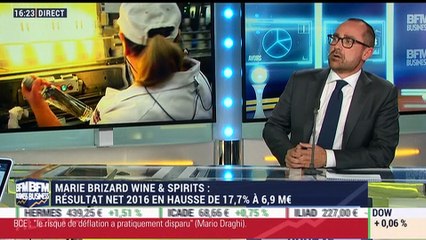 Entreprise du jour: Marie Brizard Wine and Spirits annonce un résultat net 2016 en hausse de 17,7% à 6,9 millions d'euros - 27/04