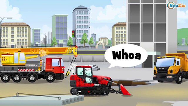 Мультик про Большие Машины Грузовик и Экскаватор в Городке Рабочие Машины для детей