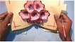 How to create 3D Handmade Flower Bouquet Crop Up Card  Paper Art  Paper Crafts