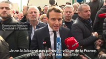 A Sarcelles, Emmanuel Macron s'en prend à Marine Le Pen