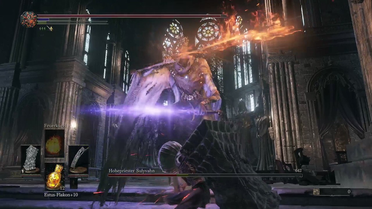 Dark souls 3 # new game  7 # pontiff sulyvahn bossfight gameplay # ng 7