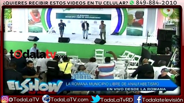 La Romana municipio libre de Analfabetismo-El Show Del Mediodía-Video
