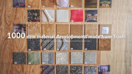 Una planta de reciclaje convierte basura en azulejos