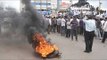 Violence erupts in Hubli as protesters torch police vehicles