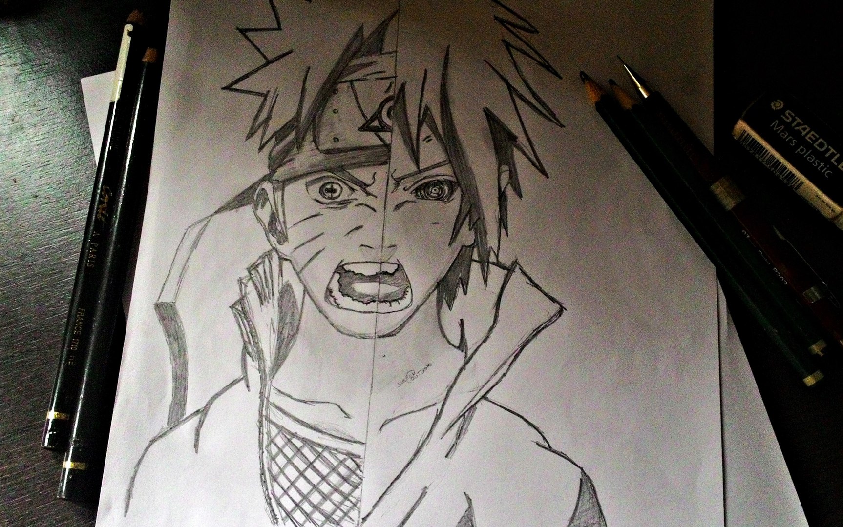 ⁣Speed Drawing Naruto / Sasuke (NARUTO)