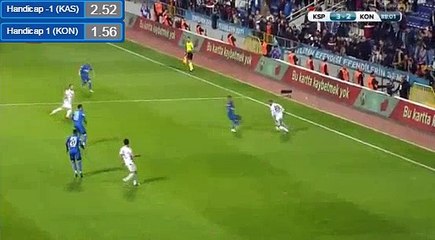 Adem Büyük red card - Kasimpasa vs Konyaspor 27.04.2017