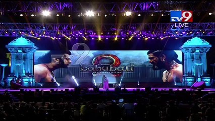 PRabhas powerful entry@bahubali 2 pre release event