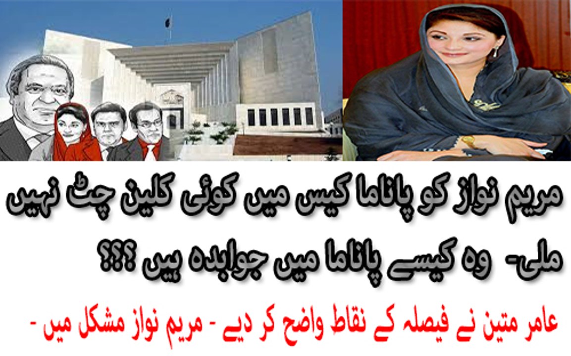 Amir Mateen Explains How Maryam Nawaz Is Not Given Clean Chit in Panama Verdict