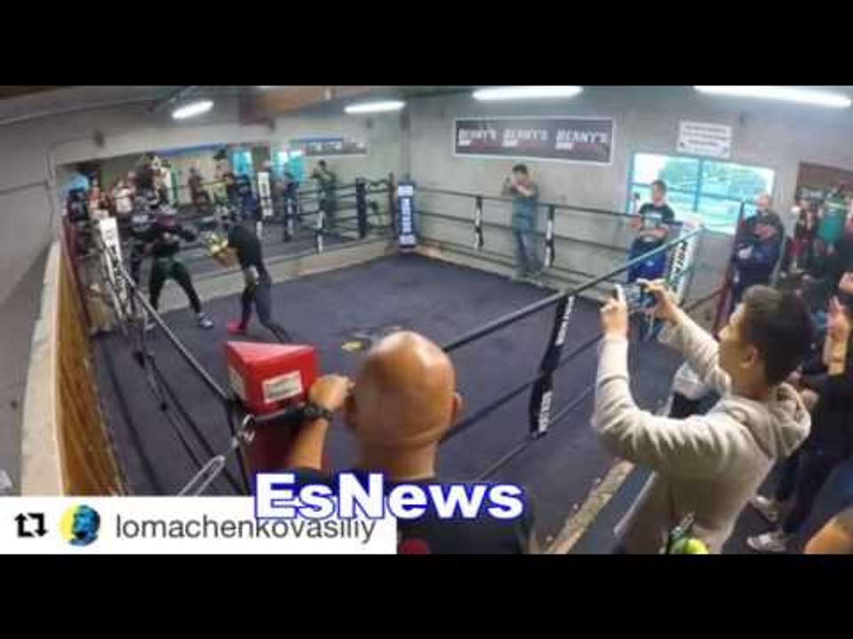 Vasyl Lomachenko Sparring TJ Dilashaw - EsNews Boxing