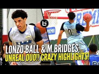 Lonzo Ball & Miles Bridges UNREAL DUO at Ballislife All American Scrimmage! CRAZY HIGHLIGHTS!!