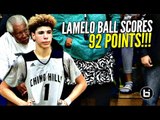 LaMelo Ball Scores 92 POINTS!!!! 41 In The 4th Quarter!! FULL Highlights! Chino Hills vs Los Osos!!