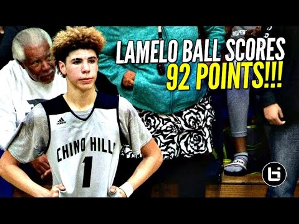 LaMelo Ball Scores 92 POINTS!!!! 41 In The 4th Quarter!! FULL Highlights! Chino Hills vs Los Osos!!