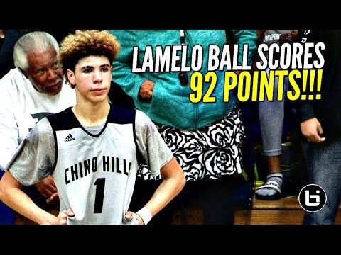 LaMelo Ball Scores 92 POINTS!!!! 41 In The 4th Quarter!! FULL Highlights! Chino Hills vs Los Osos!!