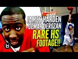 RARE James Harden BEFORE The Beard   DeMar DeRozan DOMINATING In High School! Ballislife Throwback!