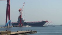China's first domestically made aircraft carrier launched in Liaoning