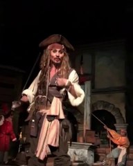 Johnny Depp surprises Disneyland guests as Jack Sparrow