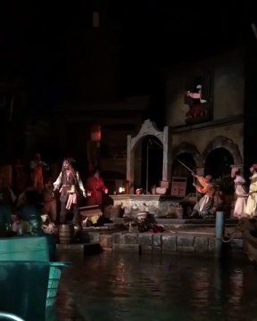 Johnny Depp surprises Disneyland guests as Jack Sparrow in Pirates of the Caribbean ride