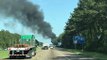18-Wheeler Catches Fire Along Interstate 12, Causing Traffic Backup