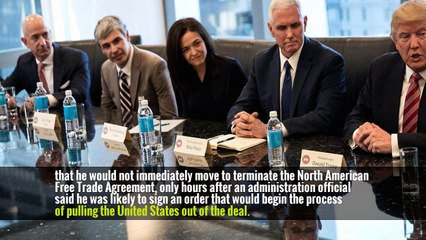 Trump Tells Foreign Leaders That Nafta Can Stay for Now -