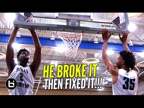 Cody Riley BREAKS The Backboard & Then FIXES IT! UCLA's Next Star Player!!