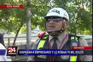 Marcas disparan a empresario para quitarle 70 mil soles en av. Aramburú