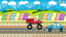 The Red Dump Truck & The Crane help Friends - Cars & Trucks Cartoons for Children