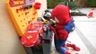 Spiderman PUSH Spiderbaby INTO POOL?! w/ Joker Hulk Funny Compilation Toys Cars Video in Real Life