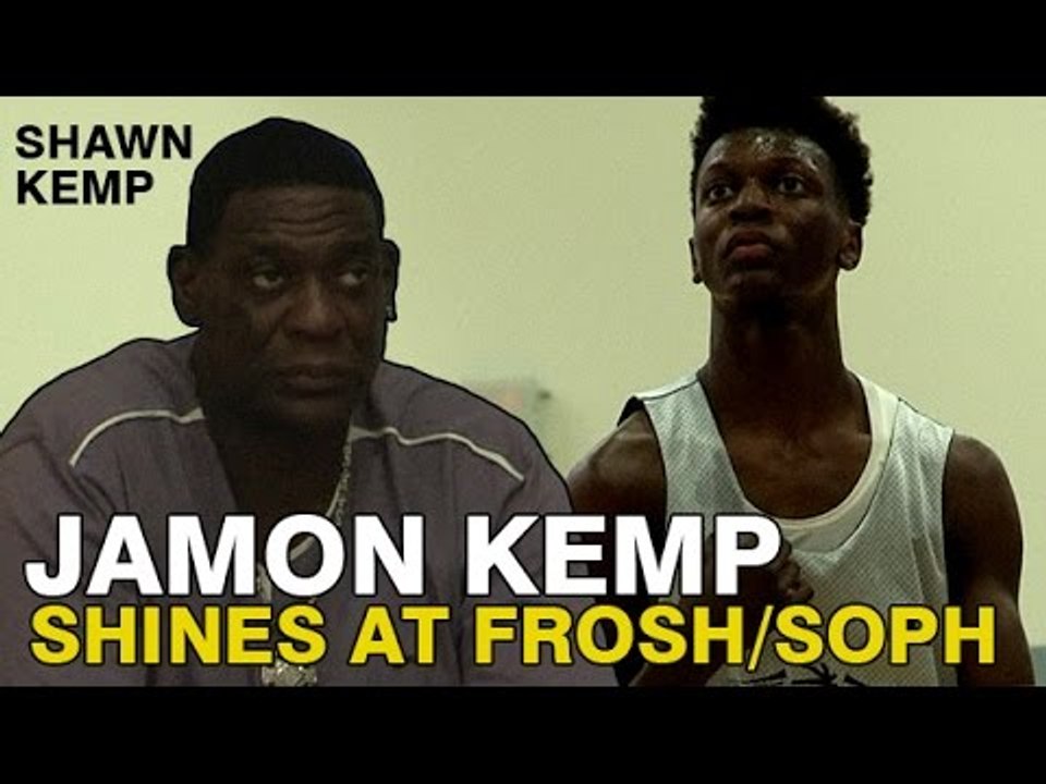 Shawn Kemp's Son Jamon Kemp SHINES at Pangos Frosh/Soph CAMP In Front of His Father