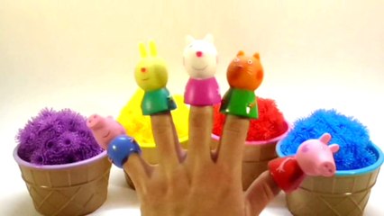 Play and Learn Colors Peppa Pig Bunchems Finger Family Nursey Rhymes.
