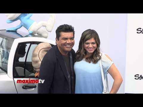 George Lopez (Grounchy Smurf) The Smurfs 2 Los Angeles Premiere Blue Carpet Arrivals