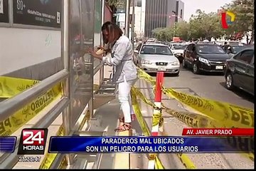 Avenida Javier Prado: paraderos mal ubicados son un peligro para los usuarios