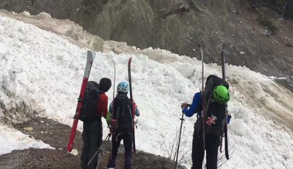 Une impressionnante coulée de neige