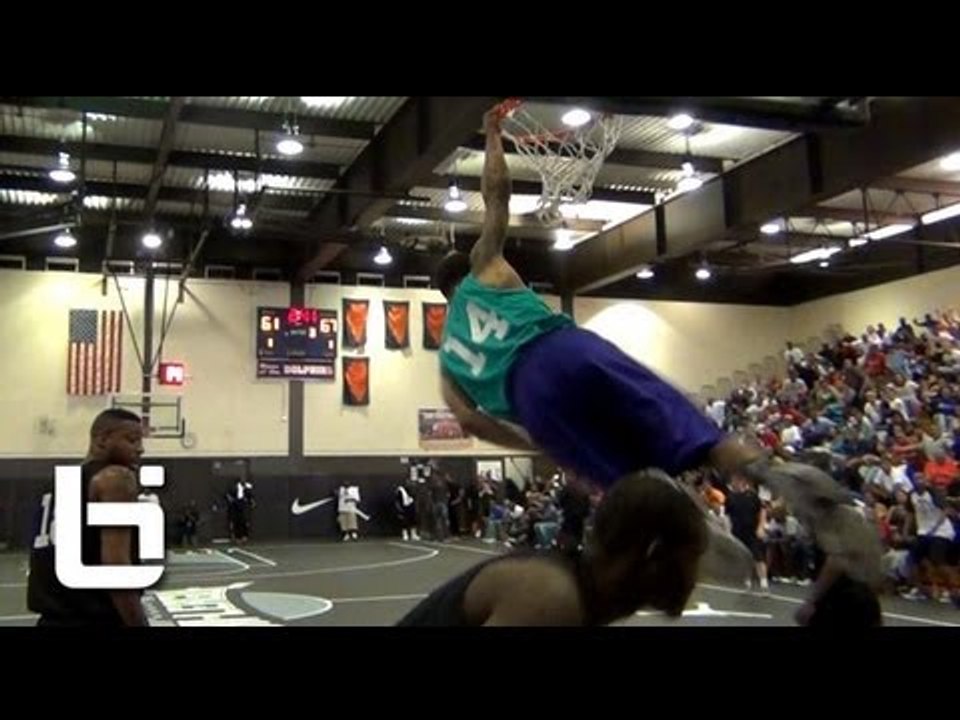 5'10 Keifer Sykes NASTY In-Bounds Oop ALL OVER The Defender at Jordan/Nike Chi-League Pro Am!