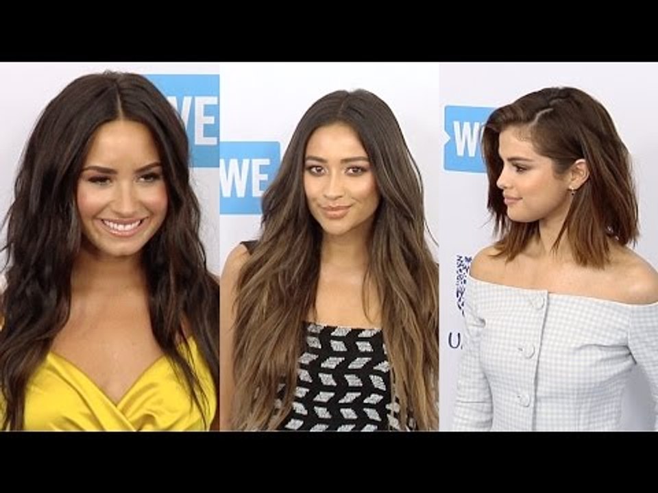 2017 WE Day California Selena Gomez, Demi Lovato, Shay Mitchell, Alicia Keys ARRIVALS