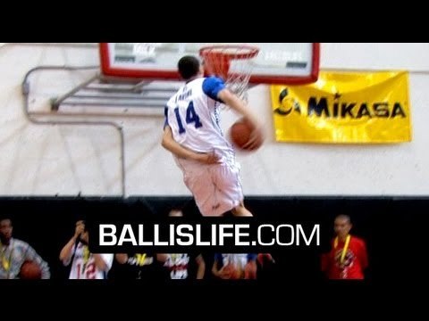 Zach LaVine SHUTS DOWN High School Dunk Contest! NASTY Behind The Back & Reverse Eastbay To Win It!