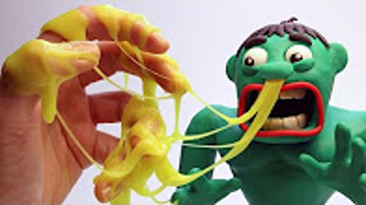 HUGE HULK SNOT! Superhero Slime Stop Motion Episodes in Real Life