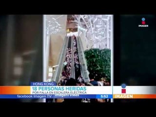 Escalera eléctrica en Hong Kong pierde el control